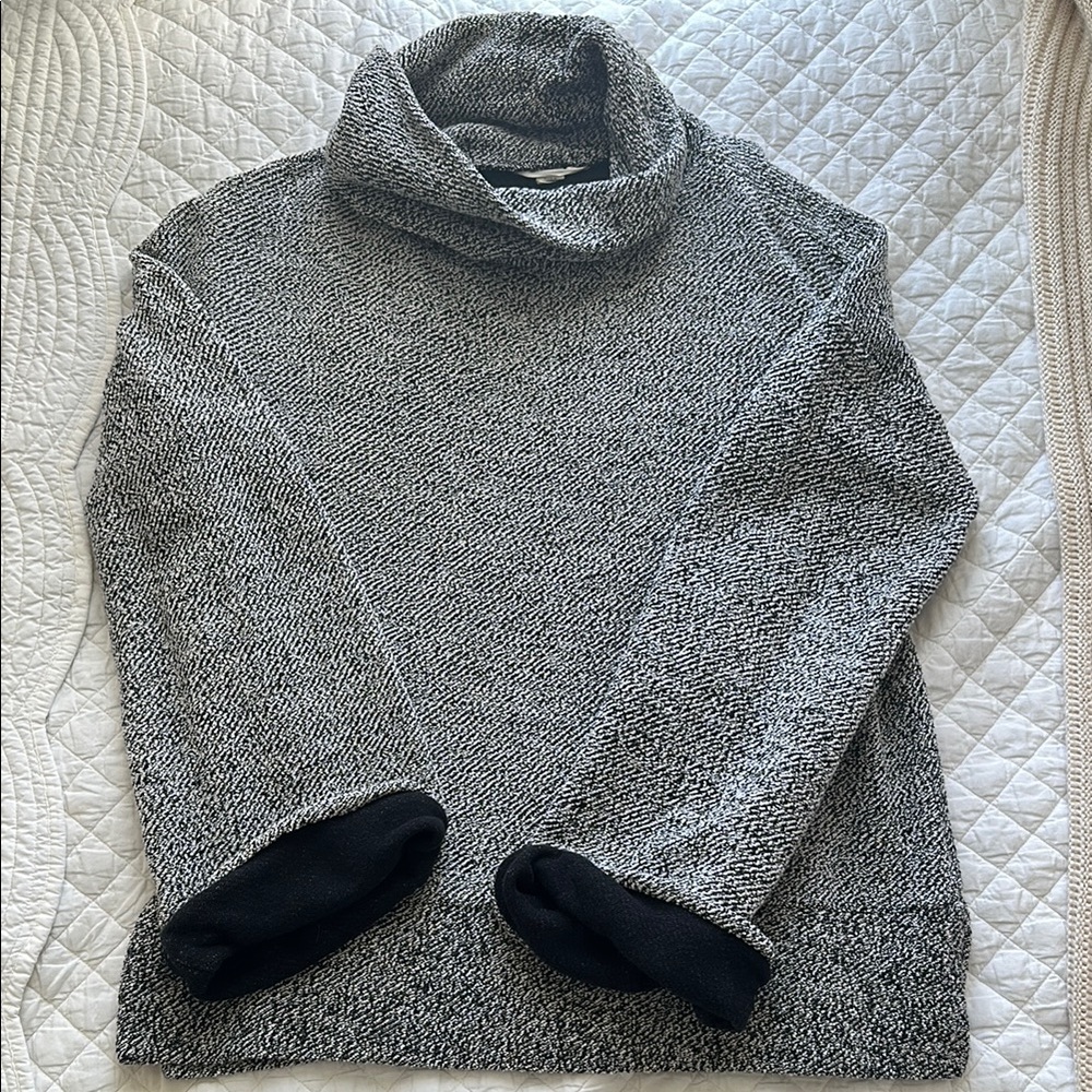 Cozy Gray Cowl Neck Sweater